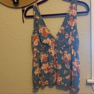 Volcom floral babydoll tank